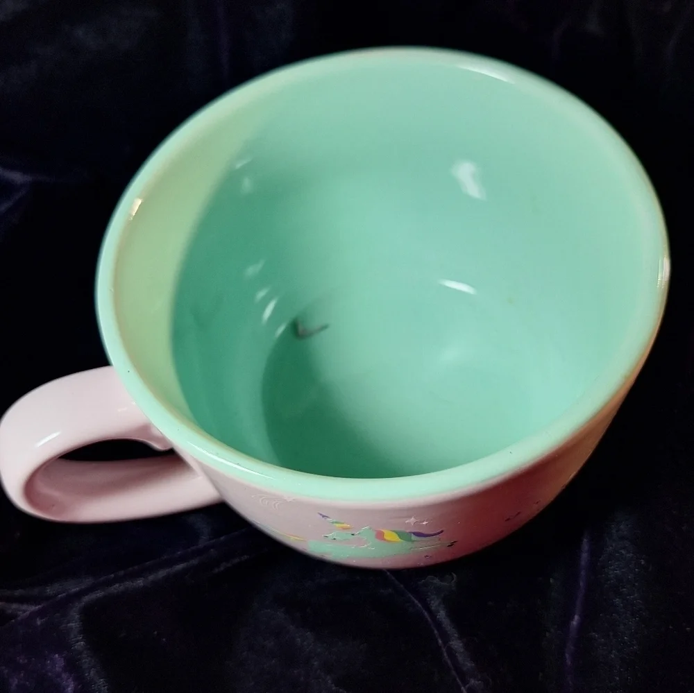 Eccolo Green and White Coffee Mug